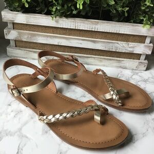 Garnet Hill Made in Italy Genuine Leather Sandals